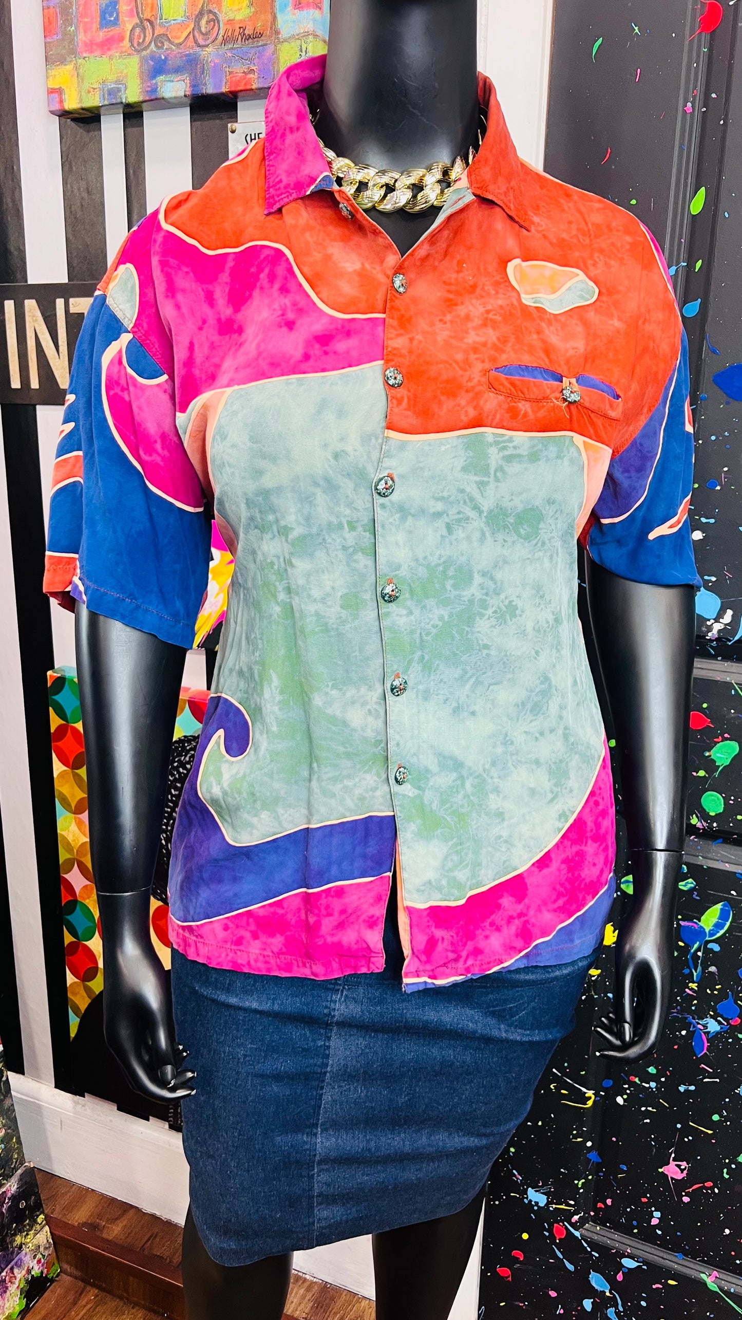 Vintage Rayon ‘Tantrum’ Blouse (18)