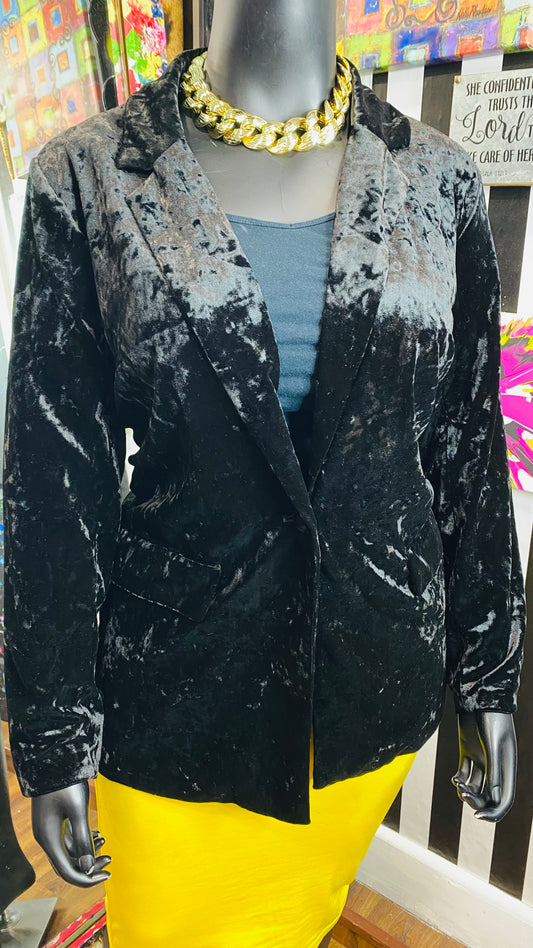 Black Suede Like Blazer (20/22)