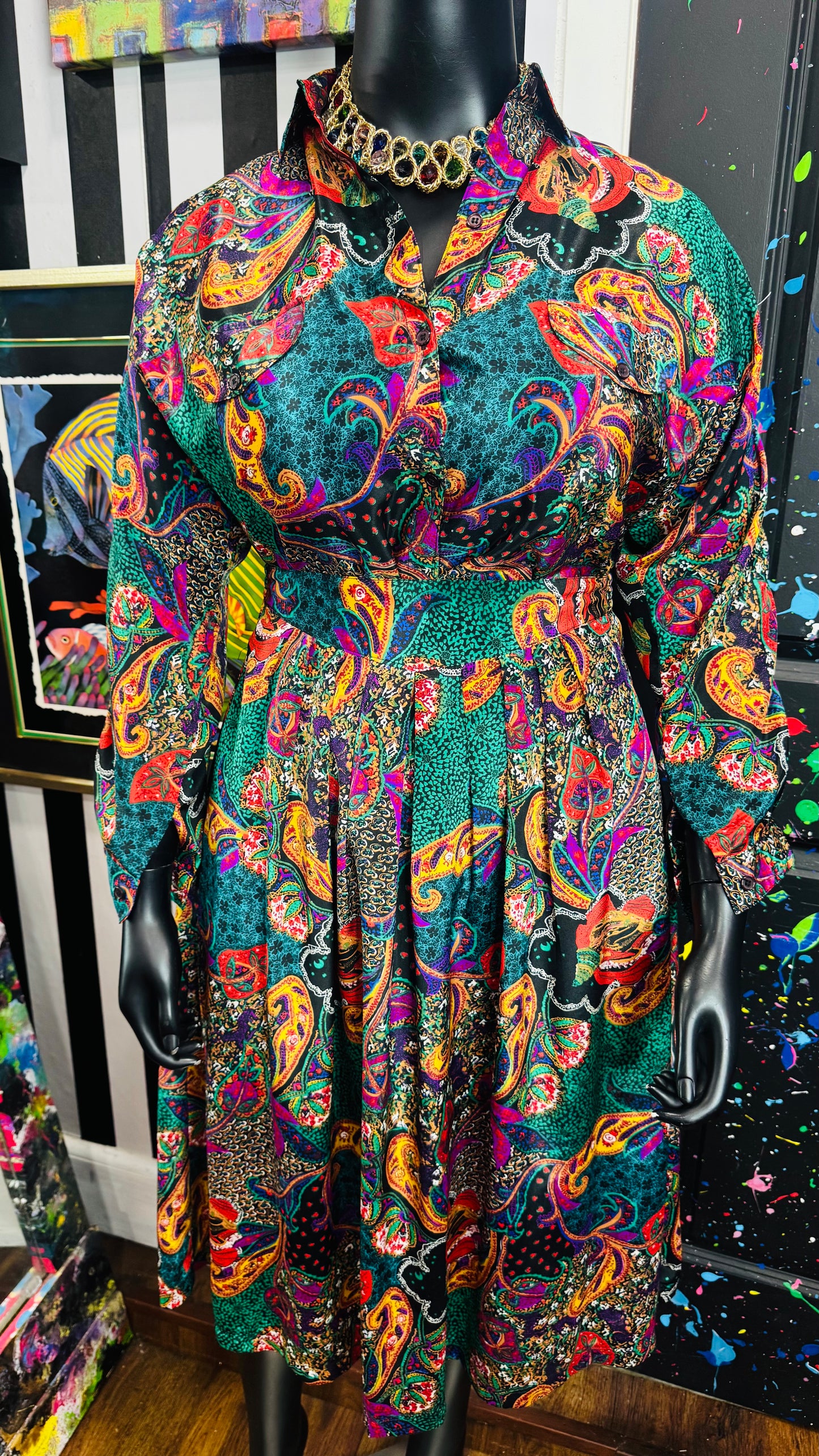 Vintage Abstract Skirt Set (18)