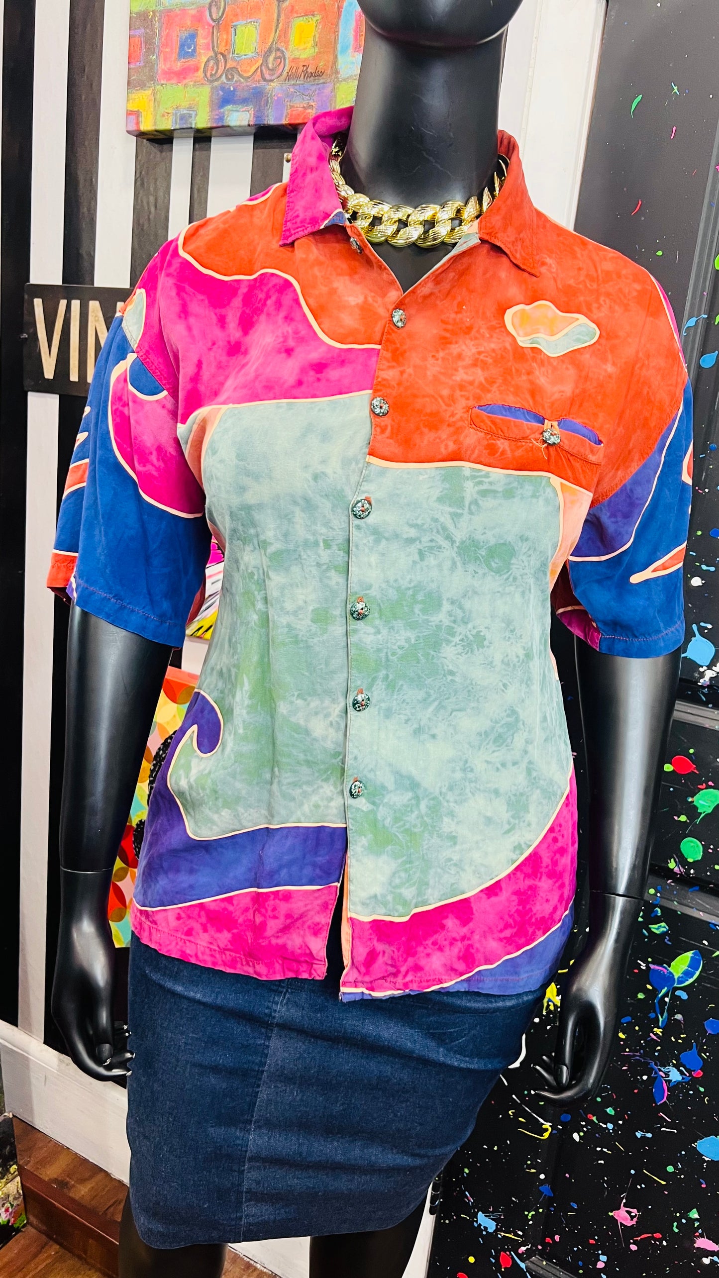 Vintage Rayon ‘Tantrum’ Blouse (18)
