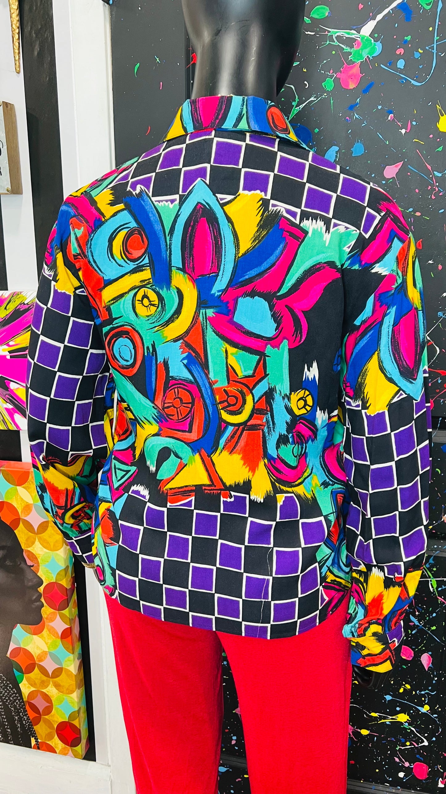 Vintage Abstract 80’s Blouse (14/16)