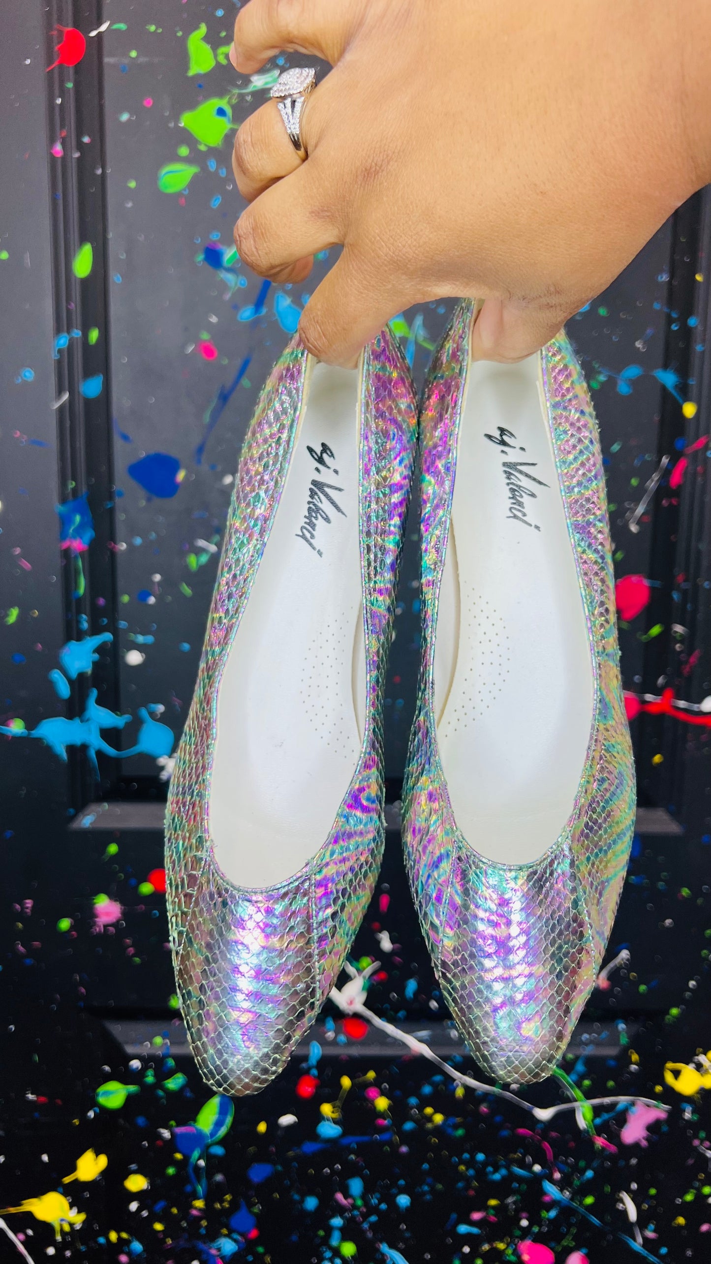 Vintage Holographic Heels- New w/Out Tags (10)