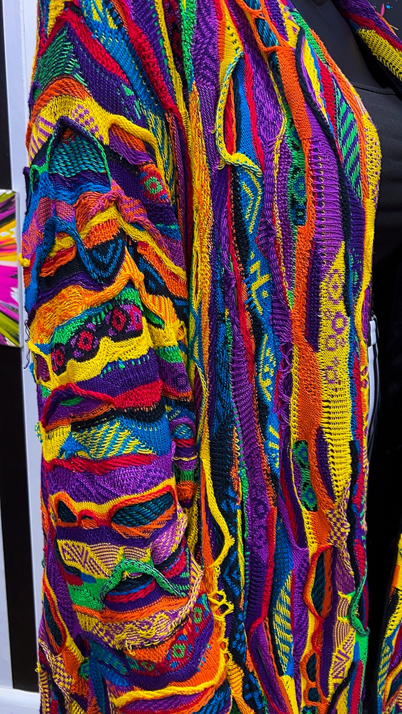 Vintage Coogi Wool (Fully Lined) Knit Duster- Has Shoulder Pads (22/24) *KC