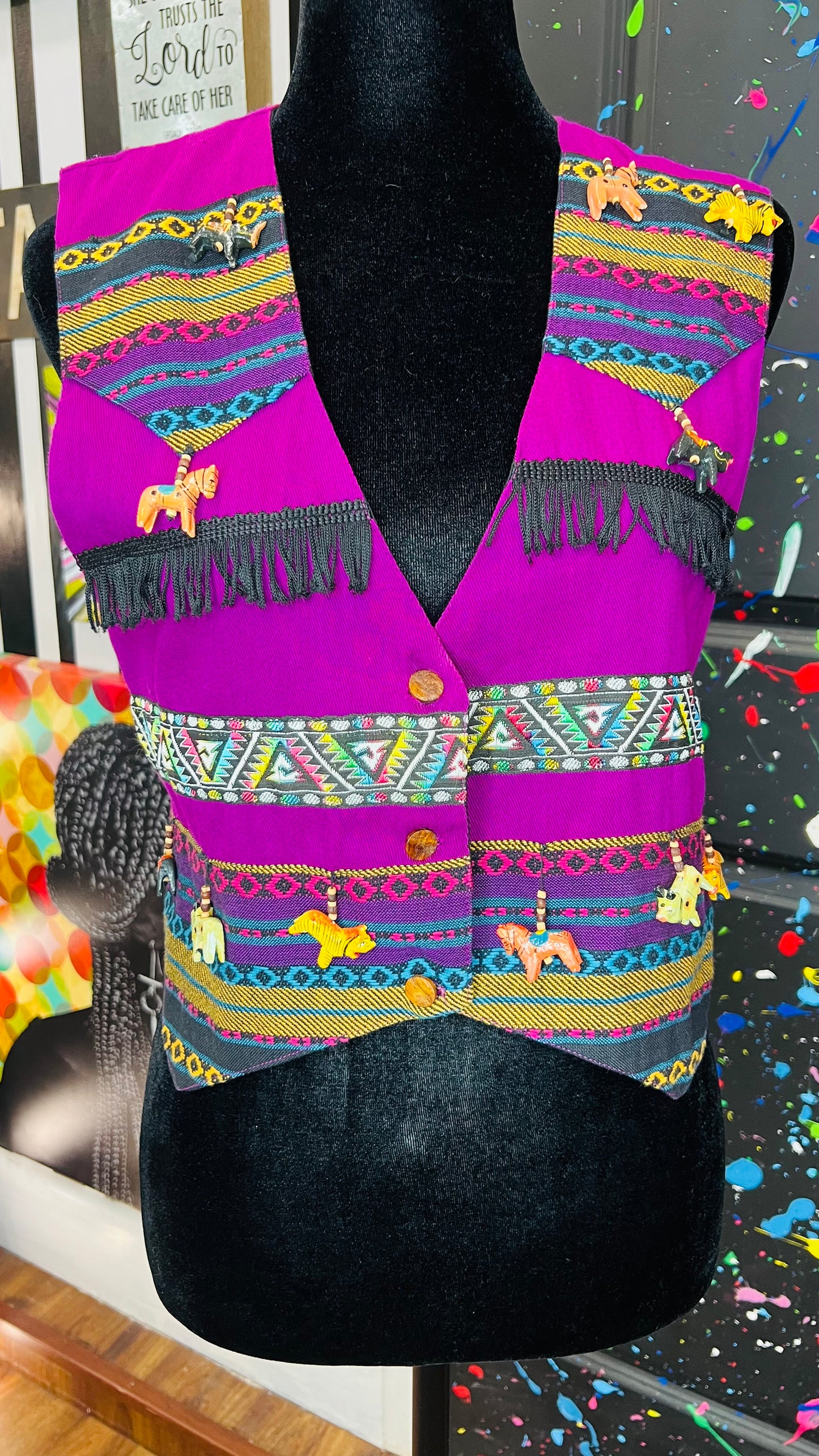 Vintage Tribal Print Vest (12)