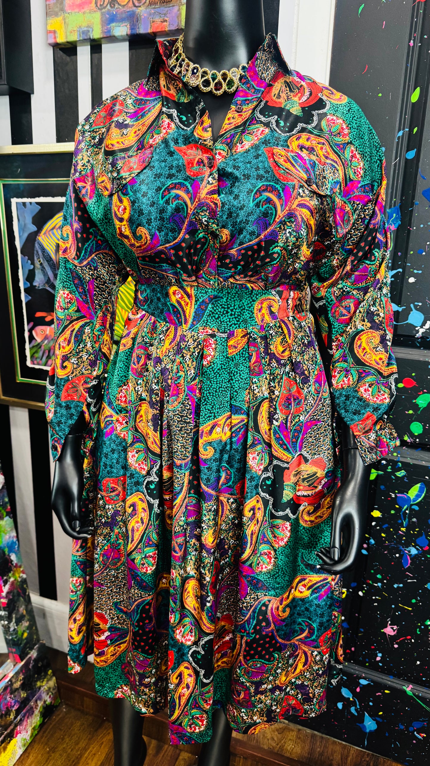 Vintage Abstract Skirt Set (18)