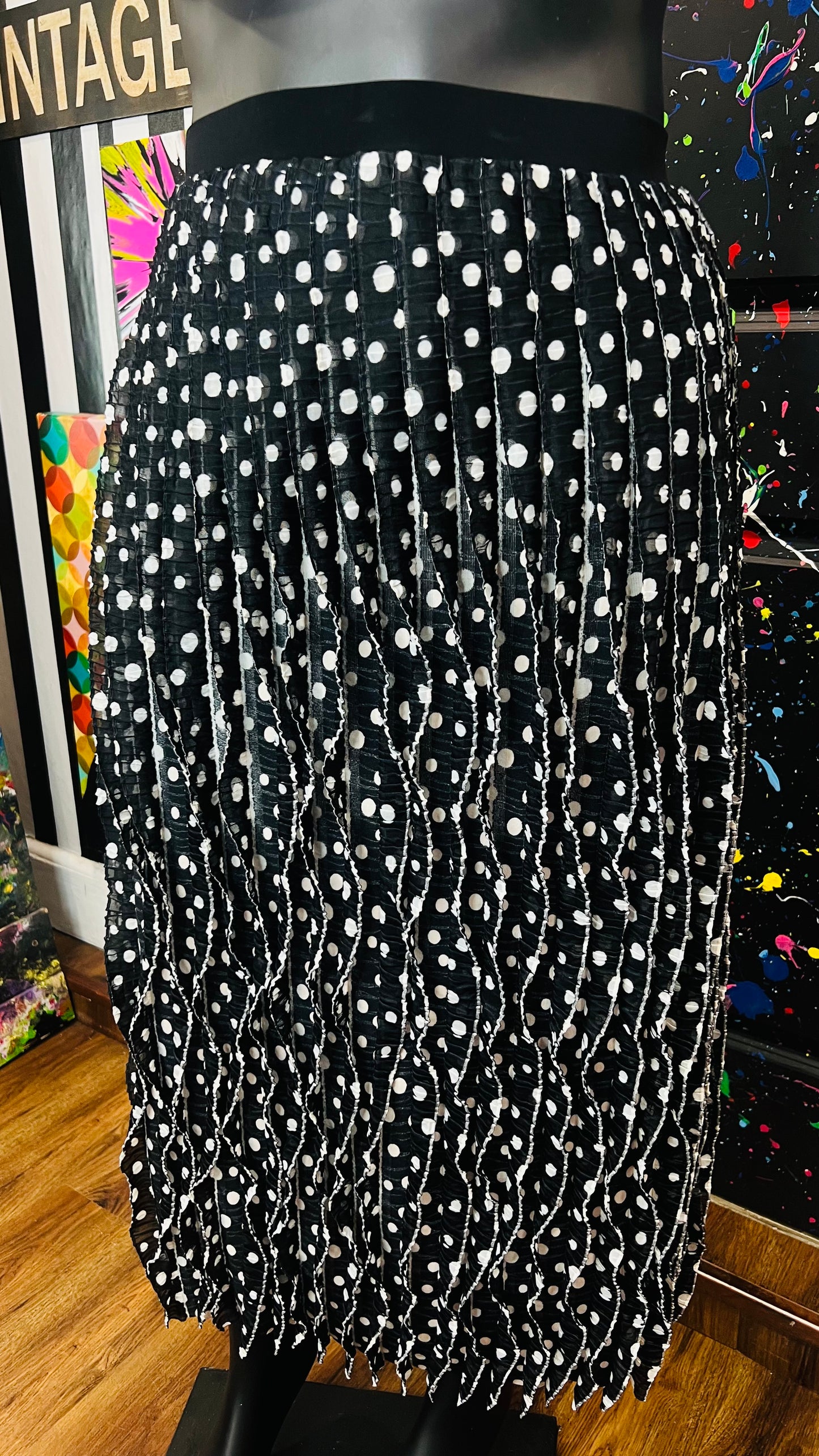 Vertical Layered Polka Dot Skirt (20)