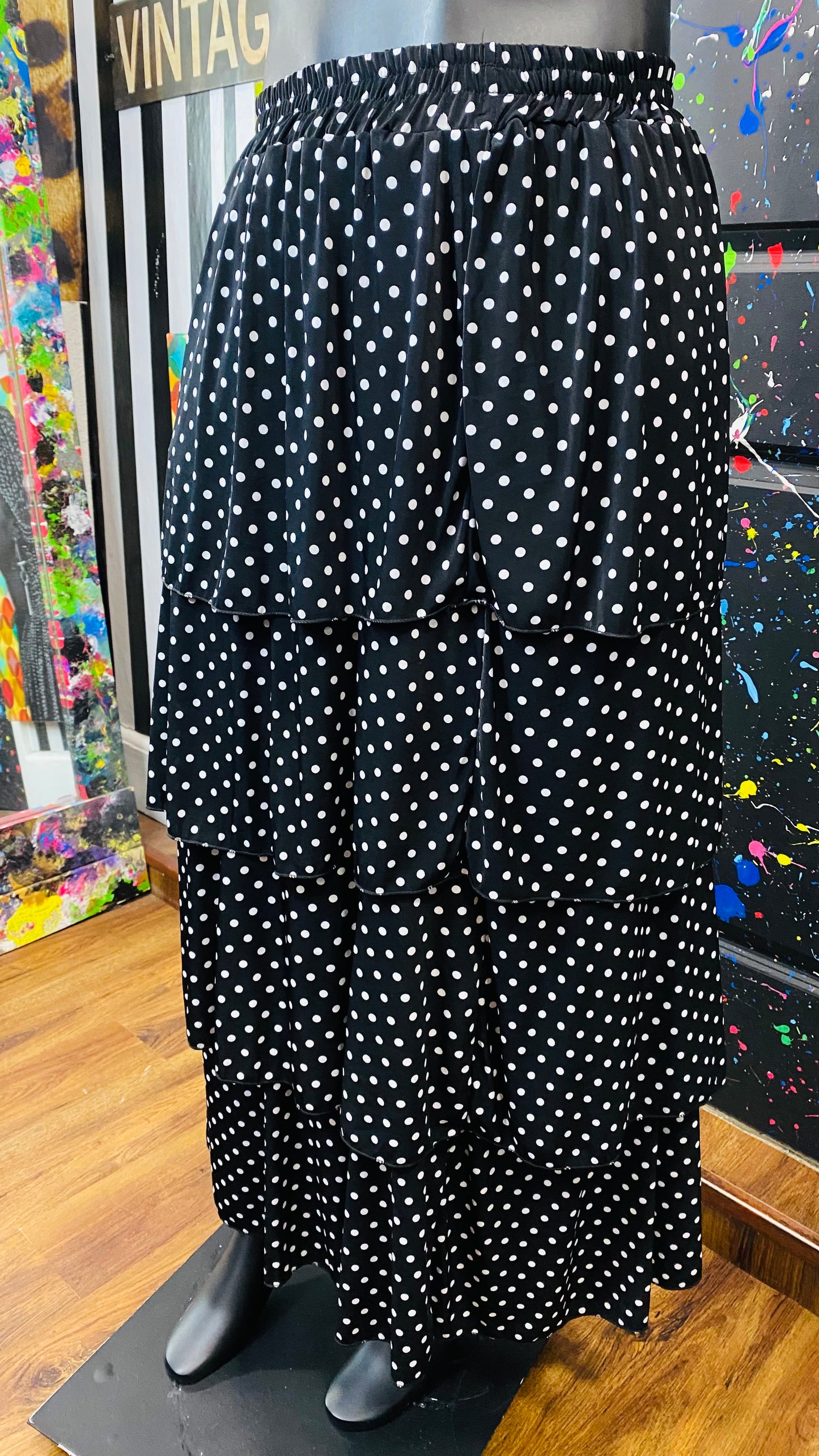 Black & White Layered Skirt (16/18)