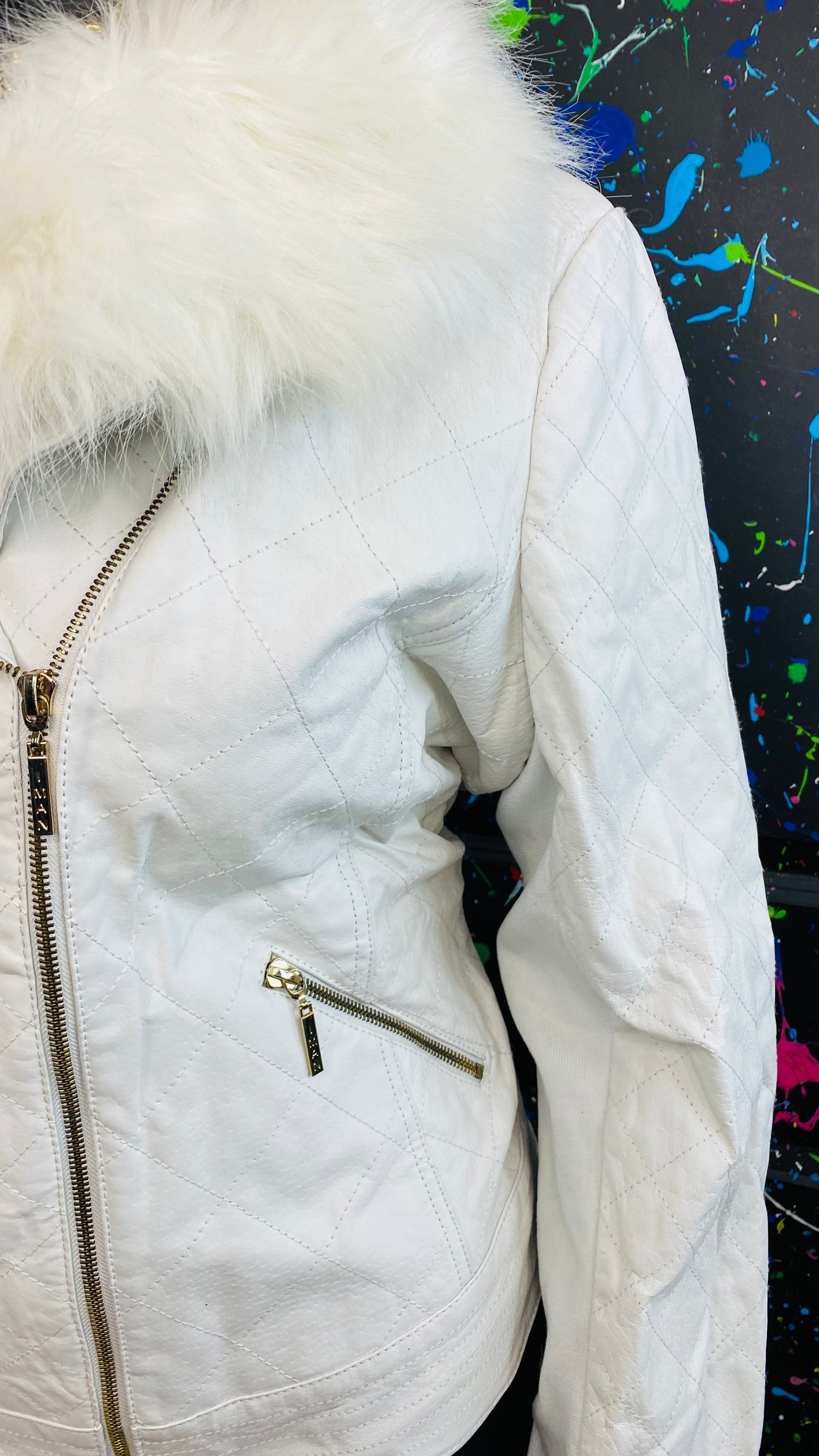 Vintage White Genuine Leather Jacket (18)