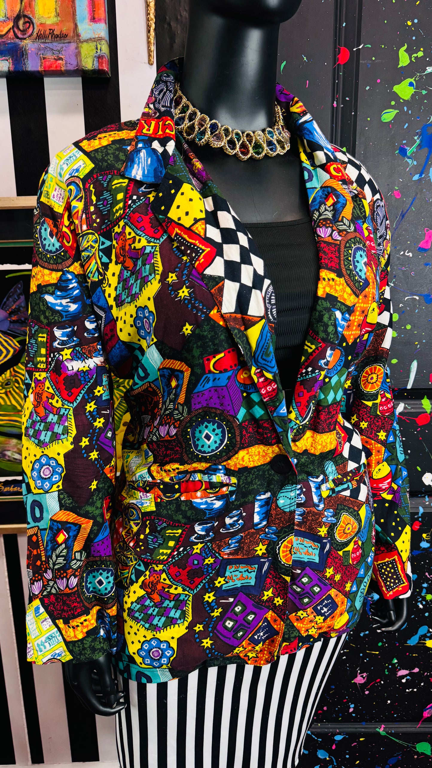 Vintage Rayon Circus Blazer (20)