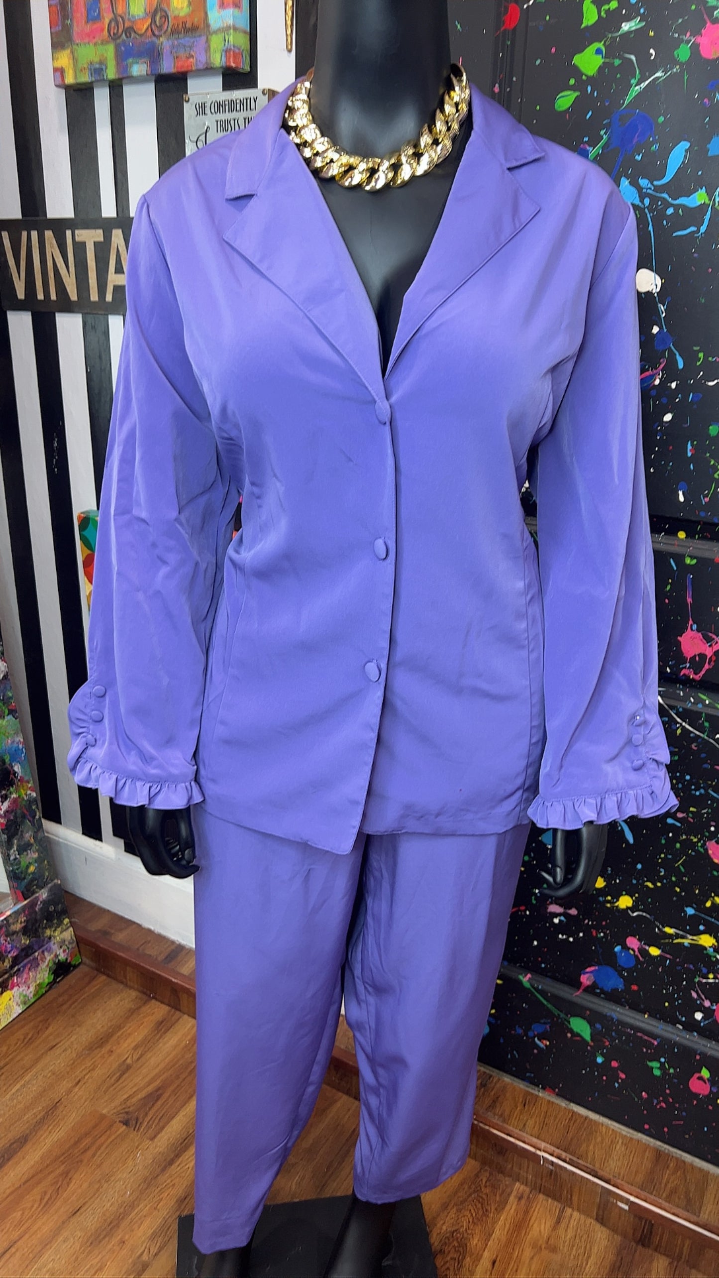 Vintage Purple Pants Set (16)