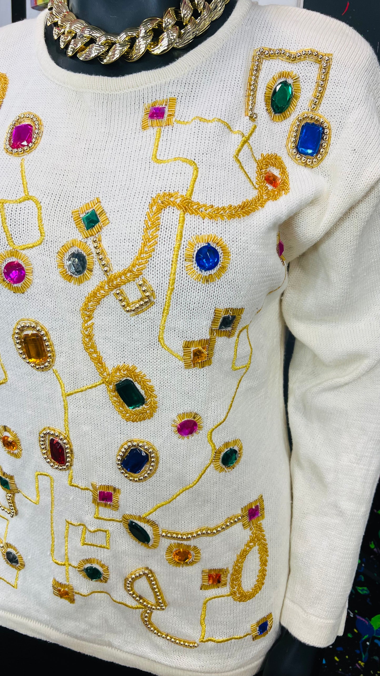 Vintage Jeweled Sweater (16/18)