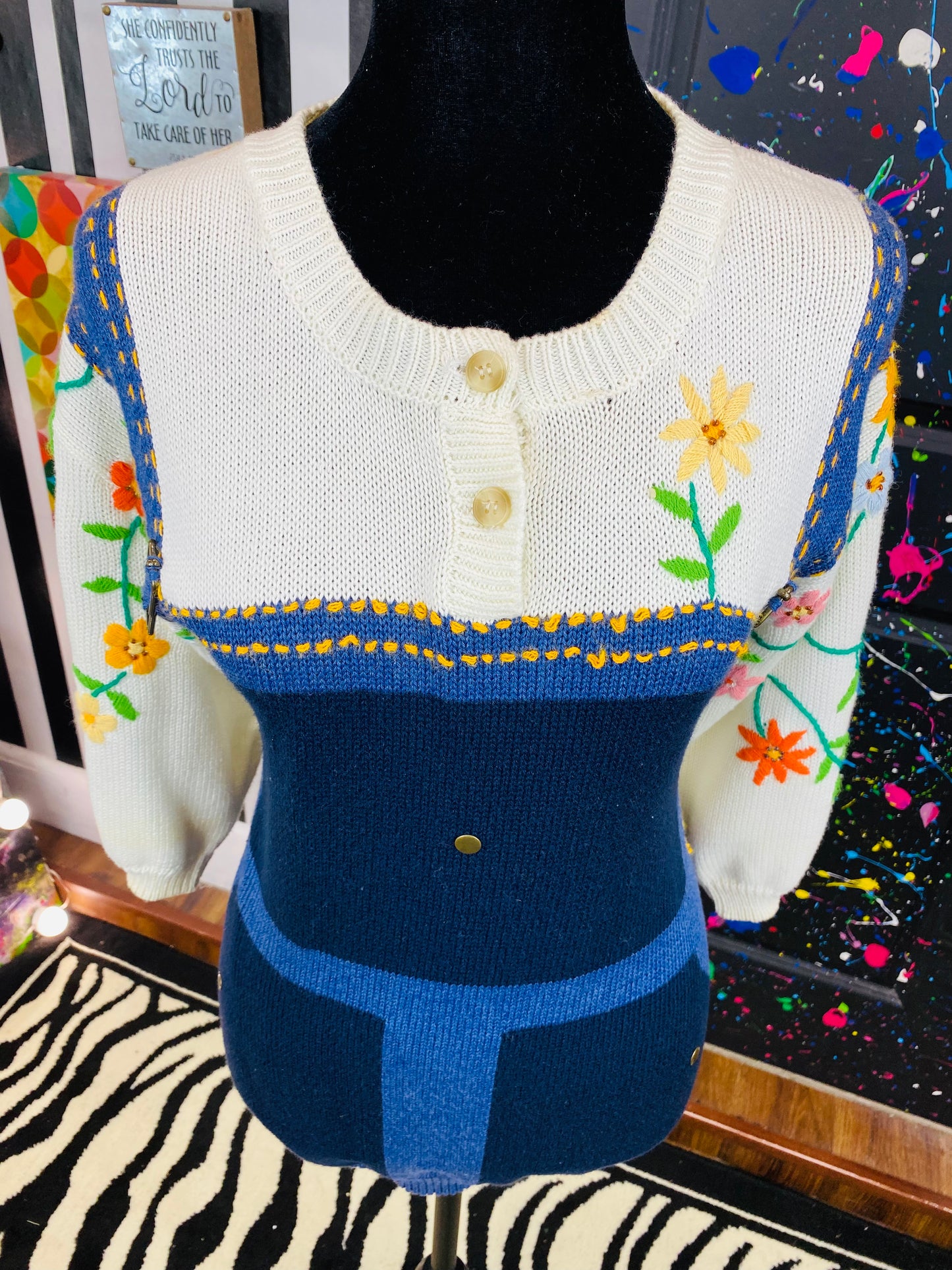 Vintage Carducci 3/4 Sleeve Sweater