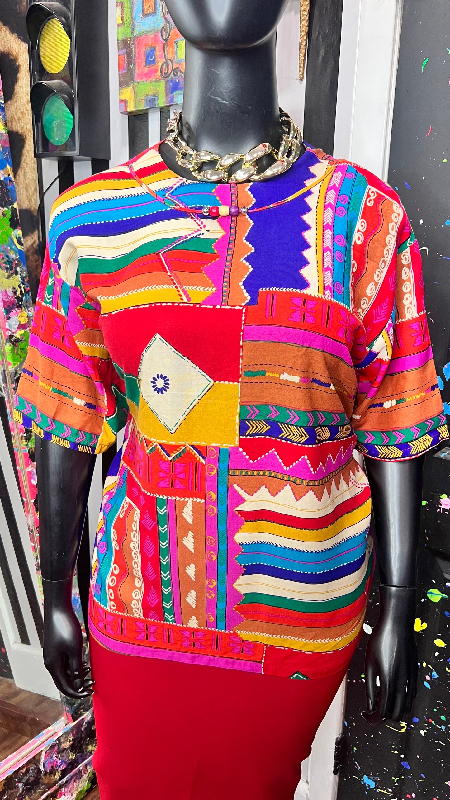 Vintage 100% Rayon Choon Of California Blouse (22)