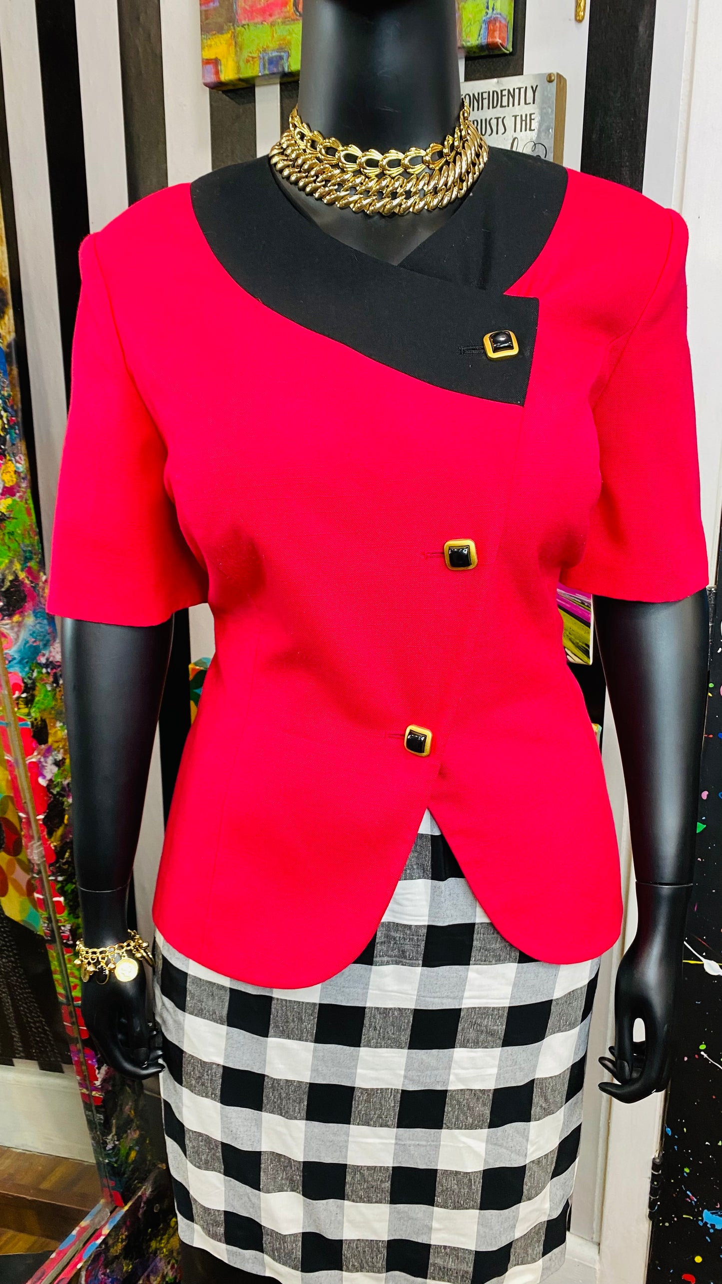 Vintage Fuchsia Kasper Blazer Blouse (18W)