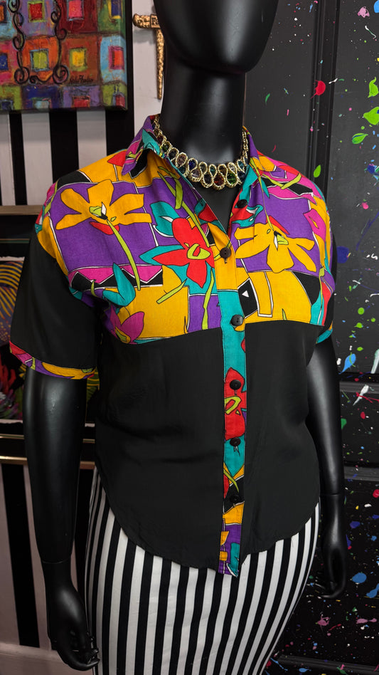 Vintage 90s Style Floral Blouse (16)