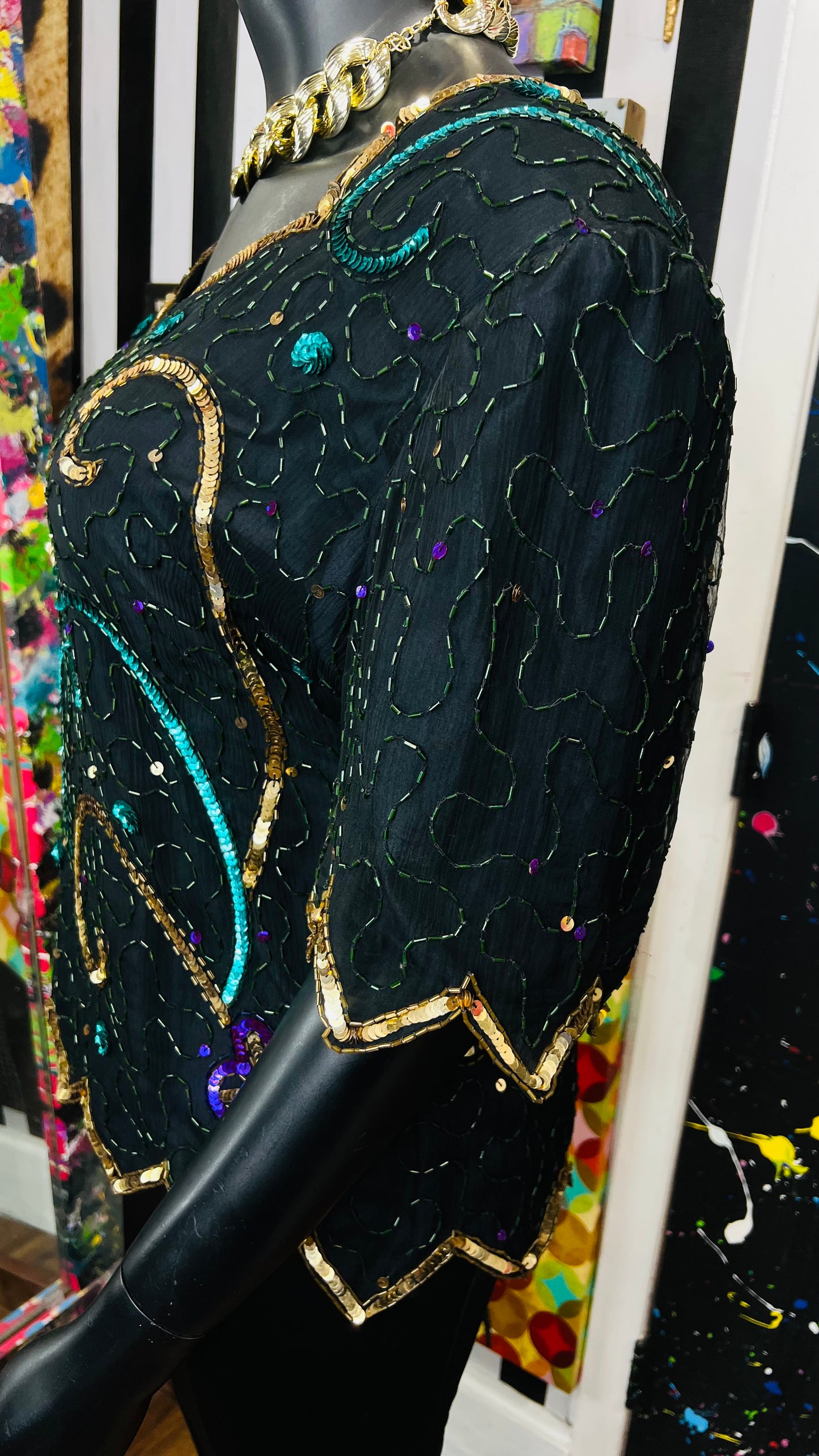 Vintage Sequin Blouse (24)