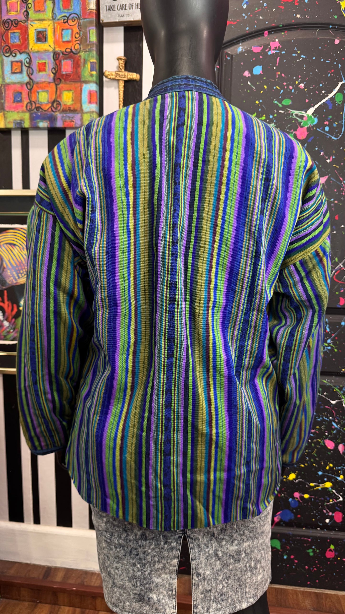 Vintage Mix Print Open Duster (22)