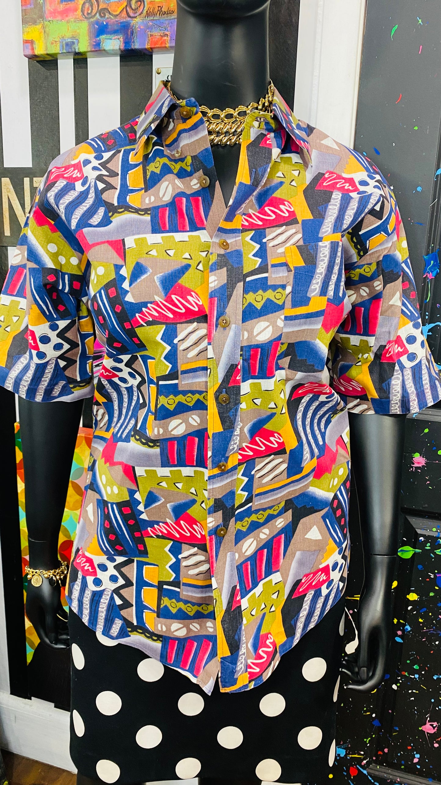 Vintage Abstract 90’s Blouse (22)