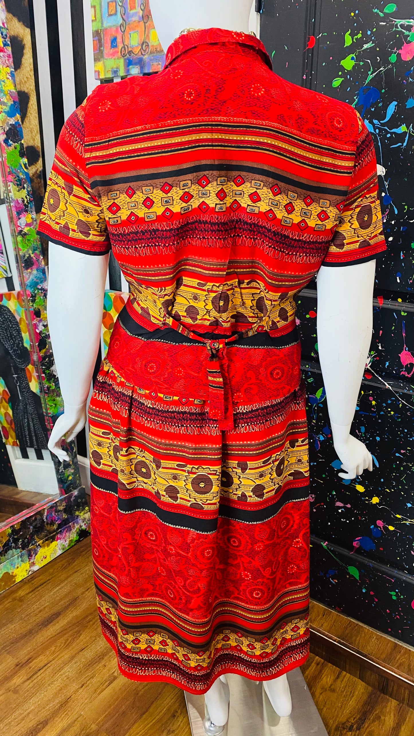 Vintage Tribal Print Skirt Set (14)