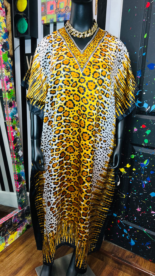 Vintage Animal Print Kaftan (OS)