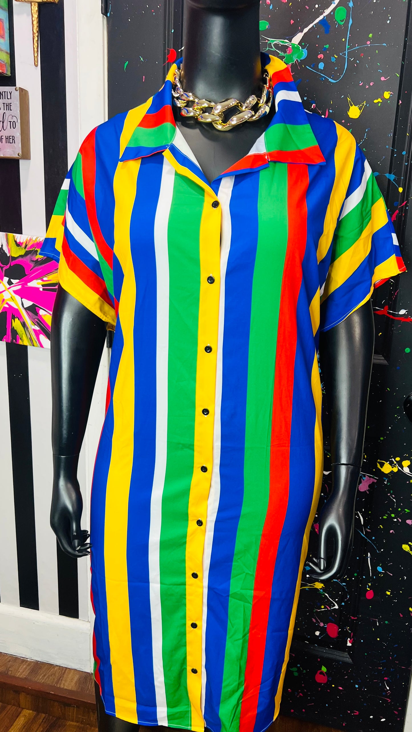 Color Block Shirt Dress (24)