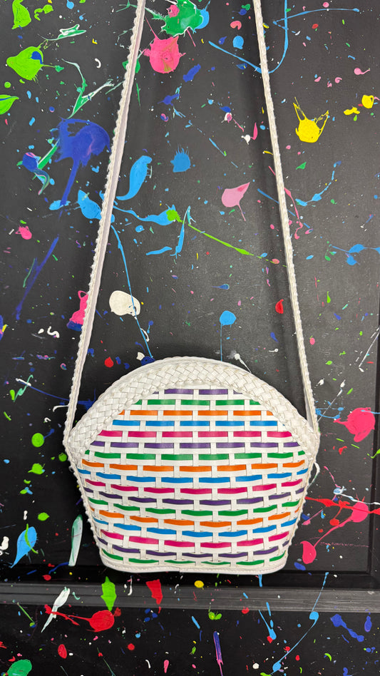 Vintage Weaved Colorful Crossbody Bag