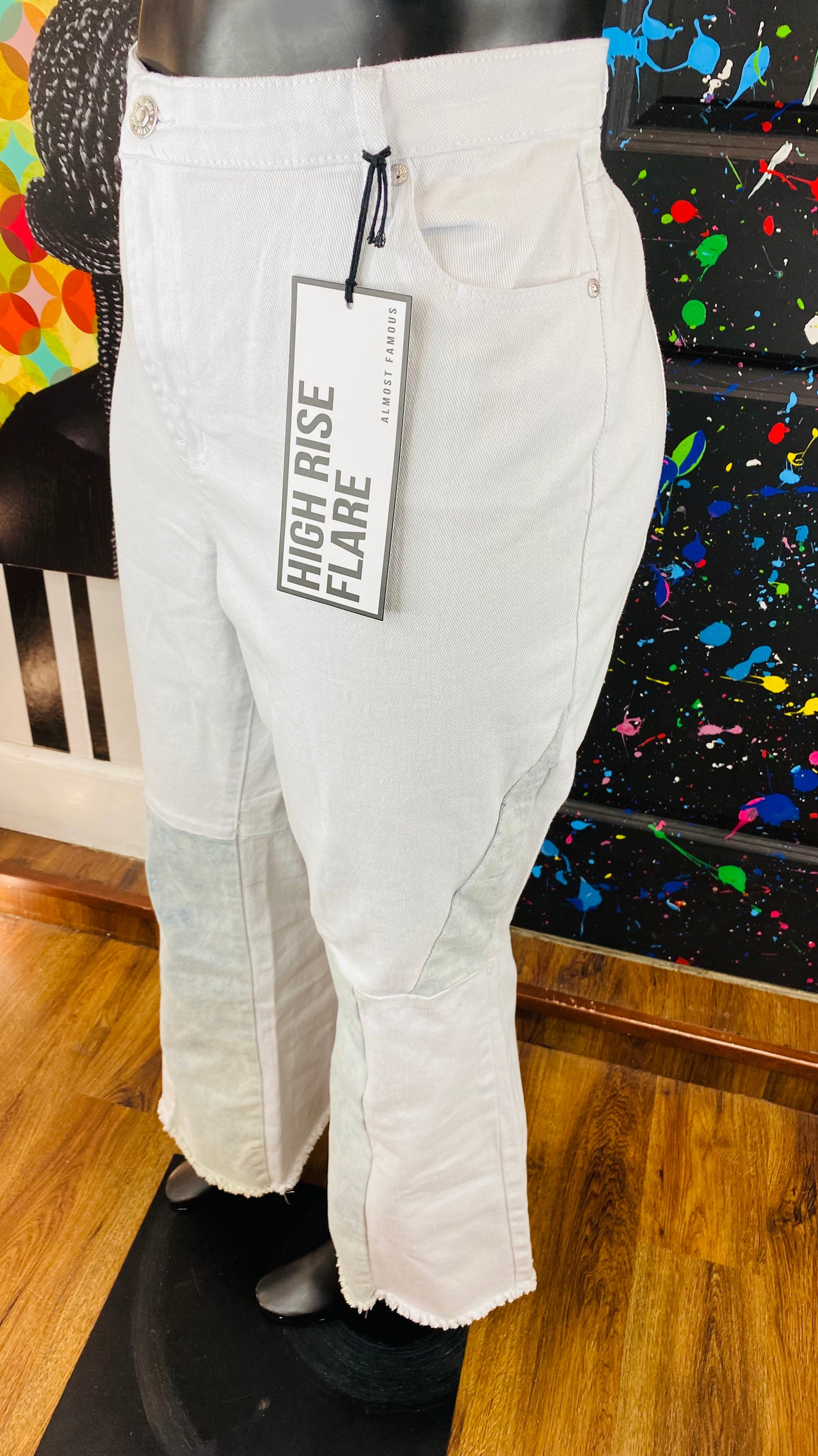 Almost Famous White designer leg Jeans