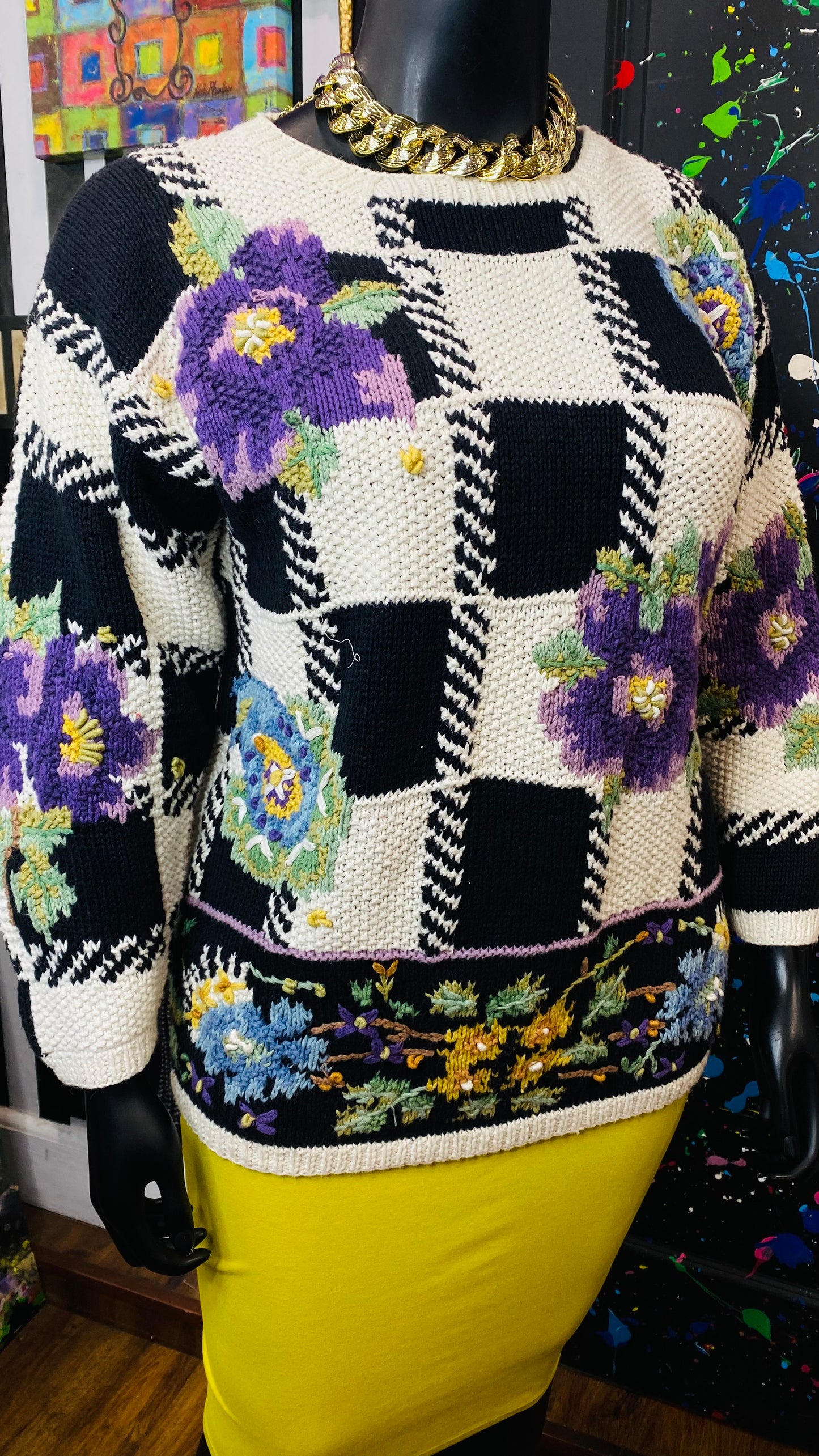 Vintage Knit Novelty Sweater (18)