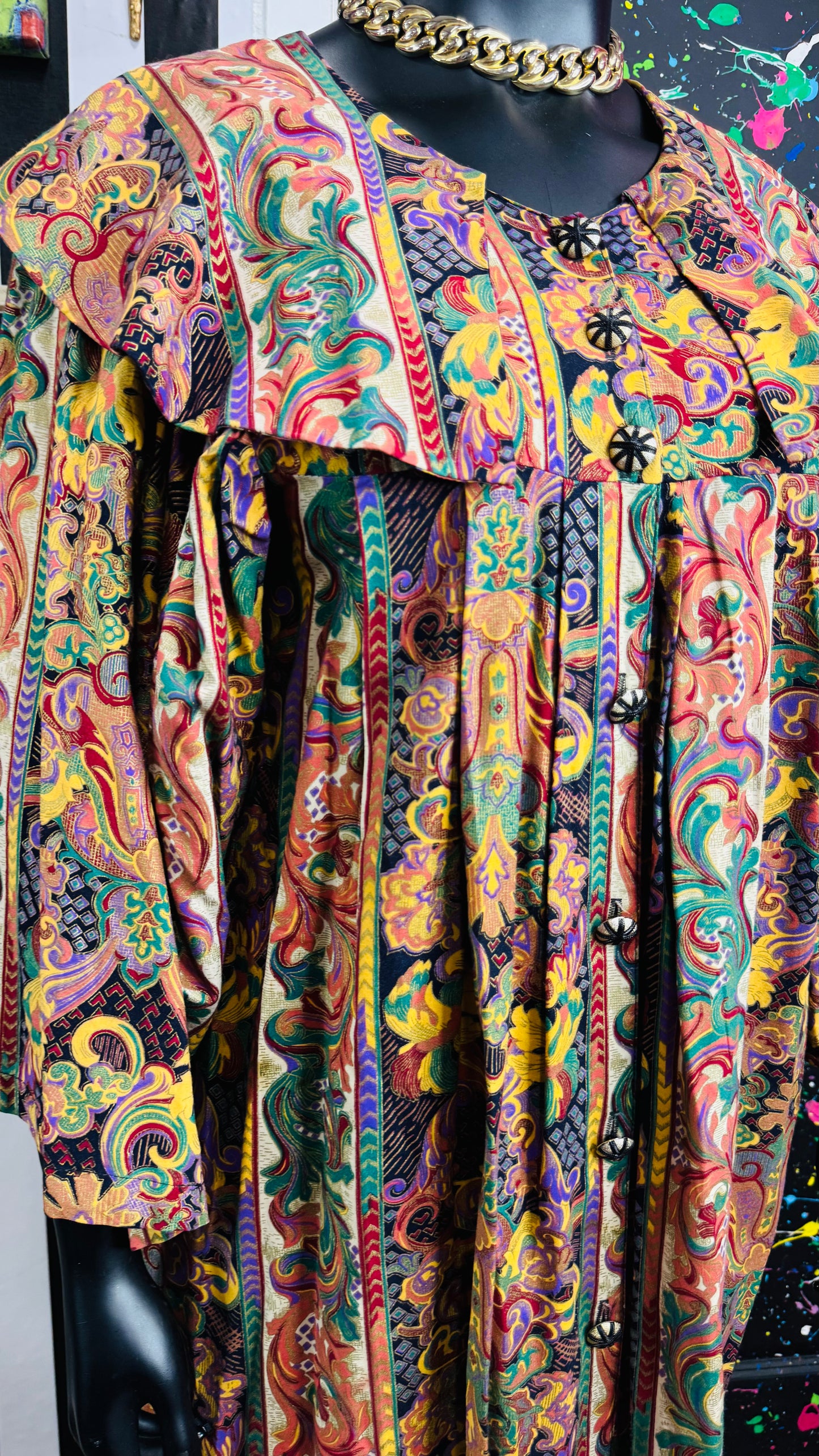 Vintage Traditional African Blouse (OS up to size 16)