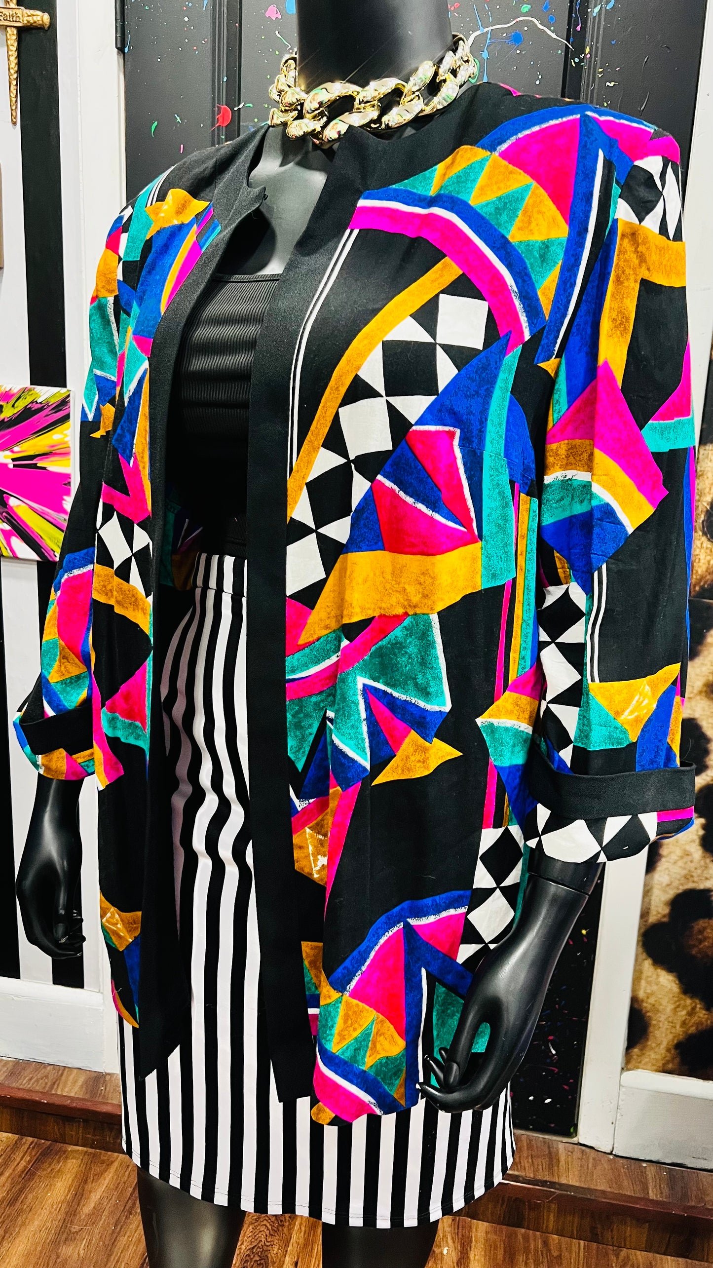 Vintage Rayon Abstract Duster (18/20) *KC