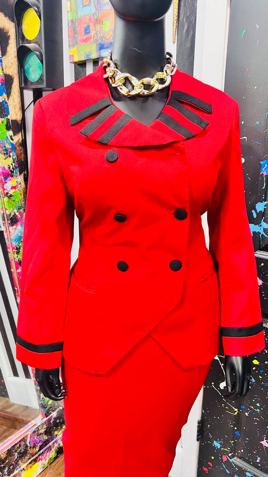 Vintage Black & Red Chad Stevens Blazer (18)