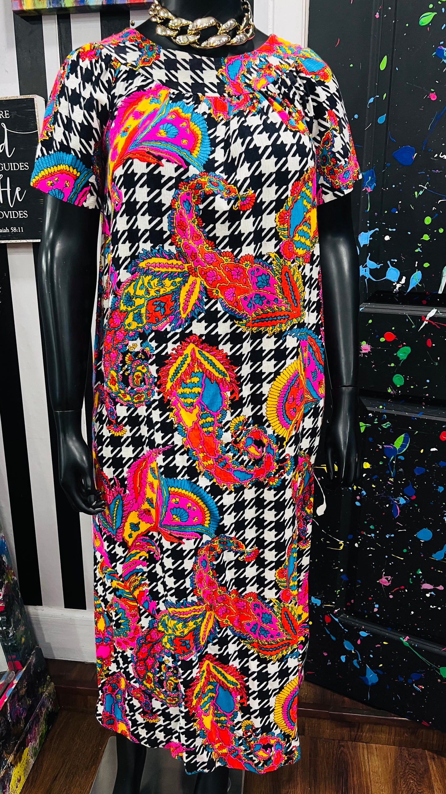 Vintage Paisley & Mix Print Dress (12)