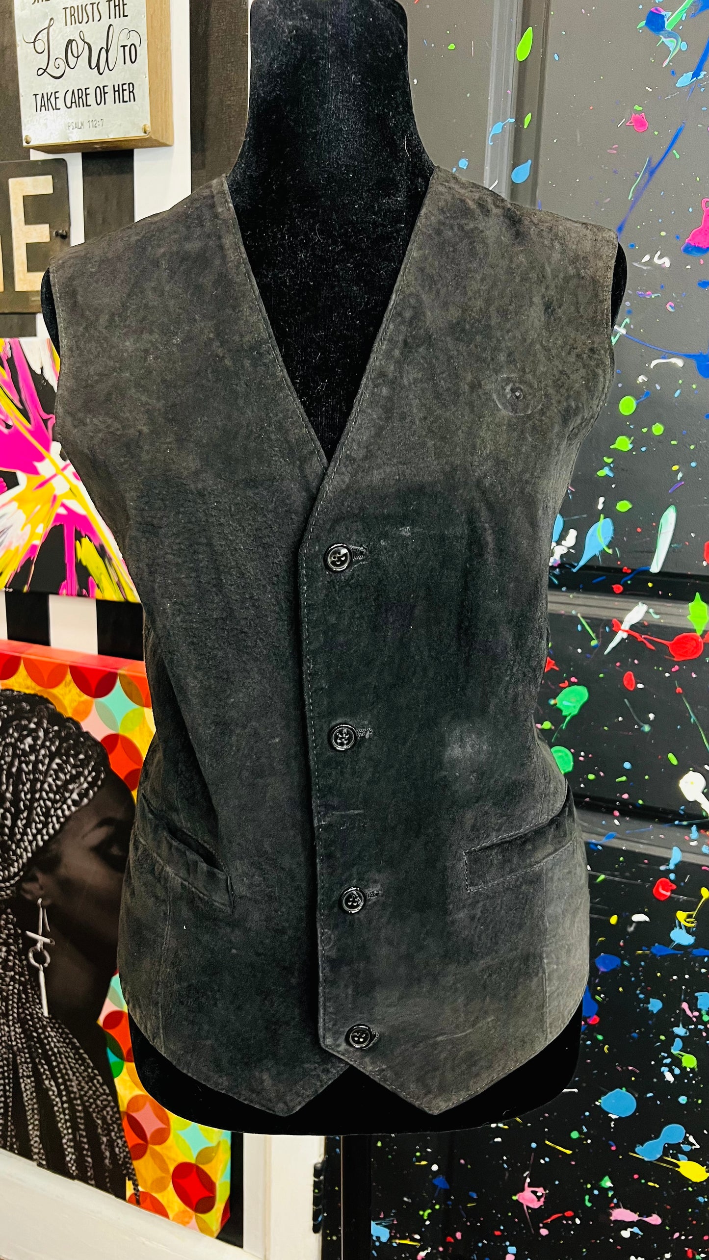 Vintage Suede Leather Vest (14)