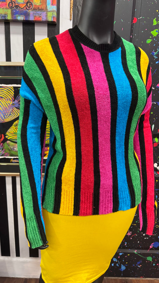 Vintage Rainbow Striped Sweater (12)