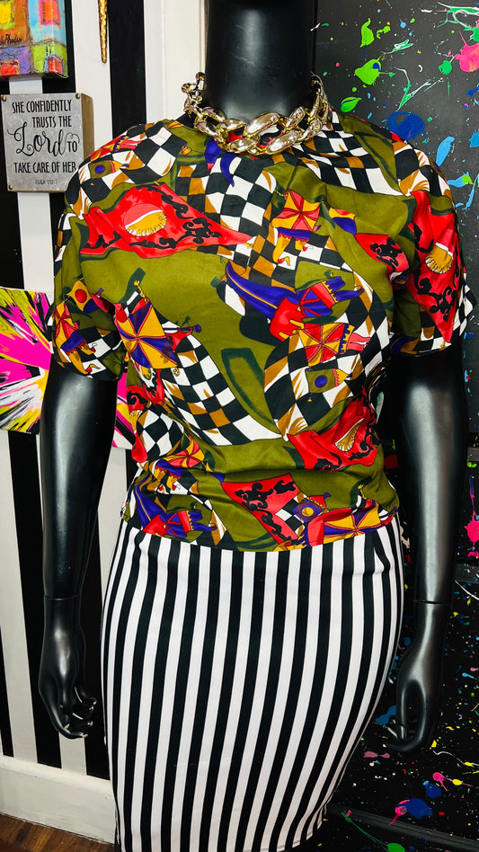Vintage Abstract 90’s Blouse (12)