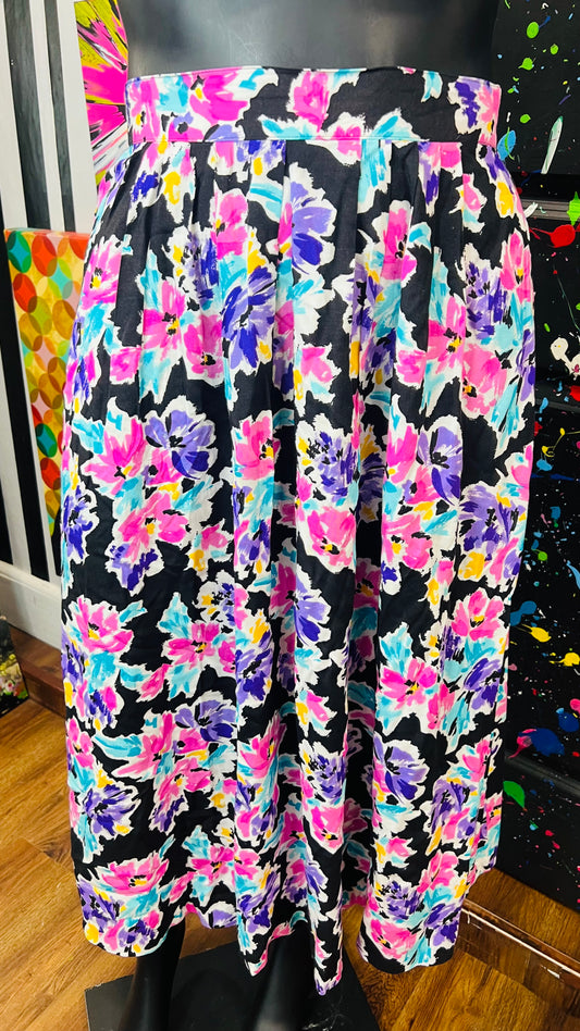 Vintage Floral 90’s Skirt (16/18)