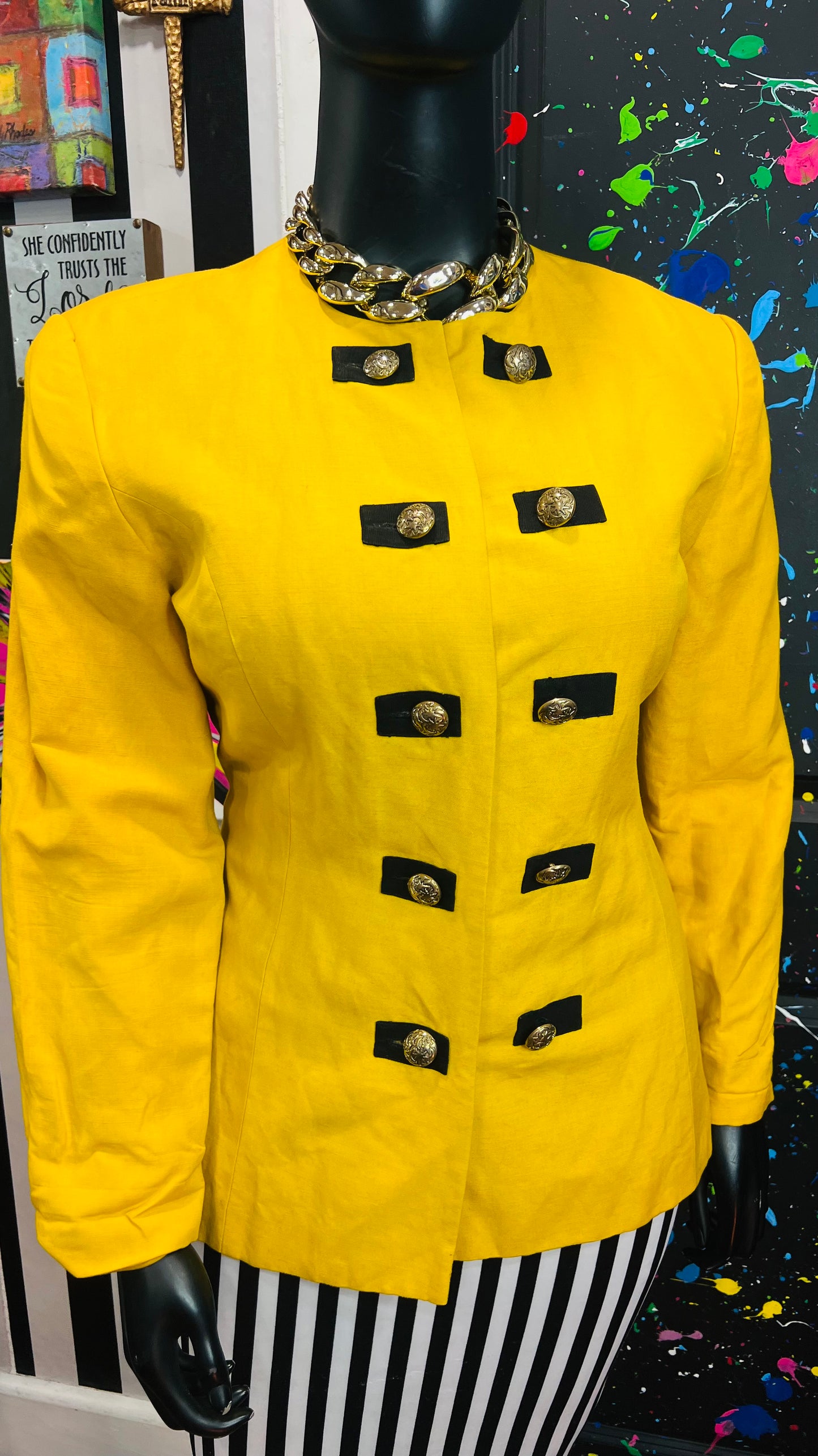 Vintage Mustard Yellow Blazer (18)