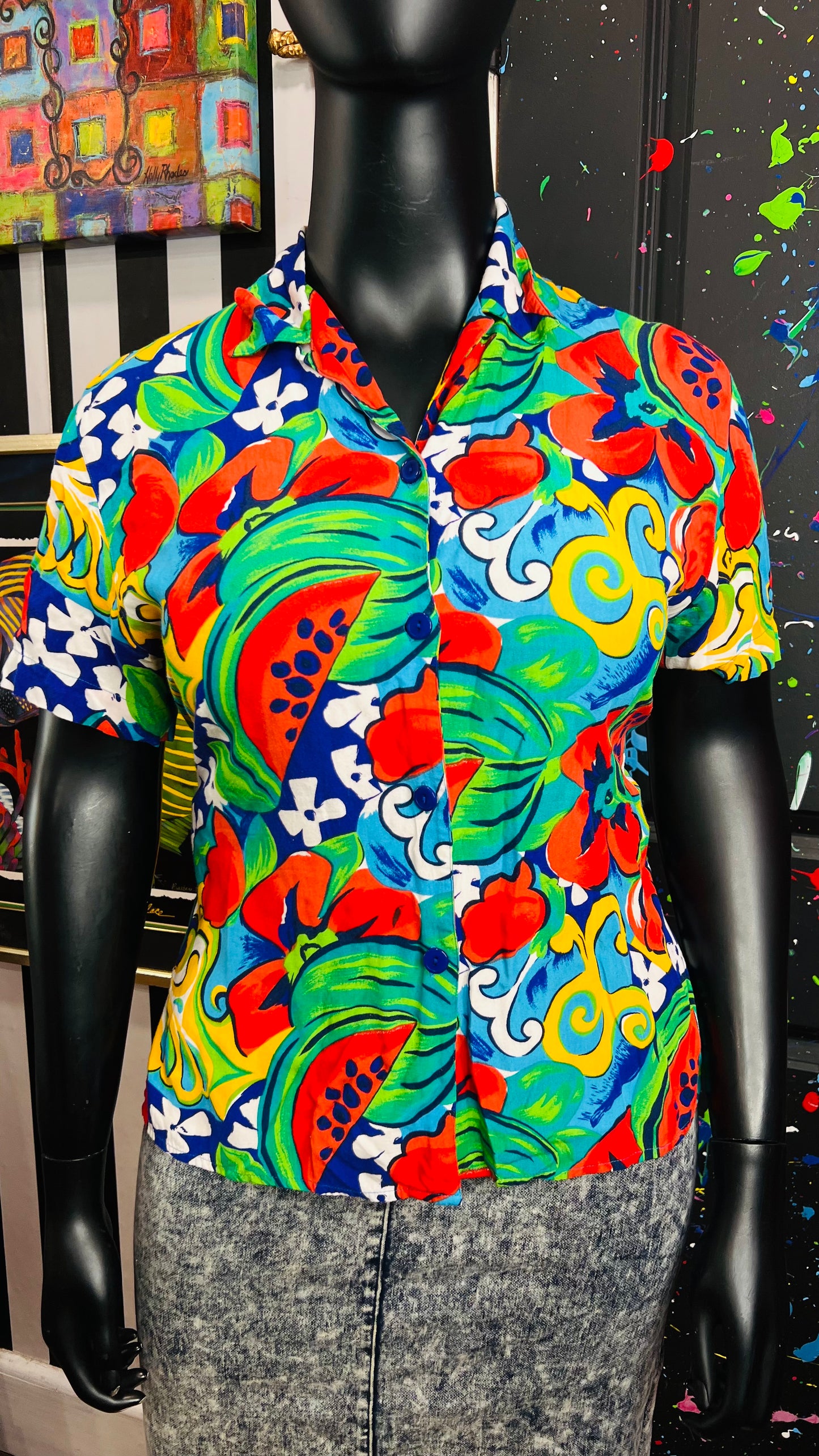 Vintage Chaus Rayon Blouse (14)