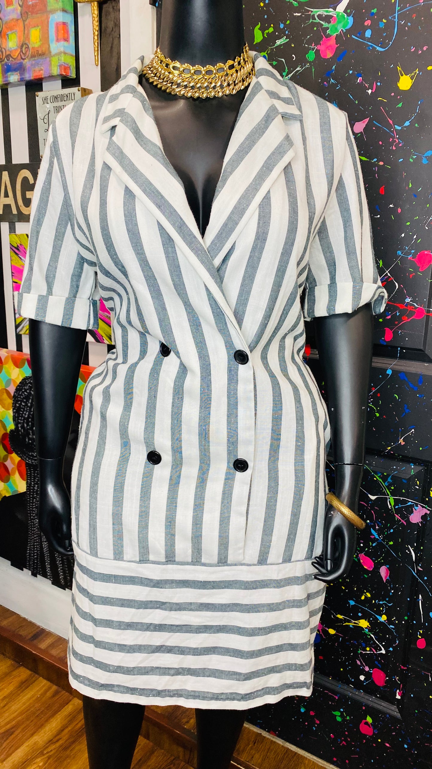 Vintage Striped Dress (18)