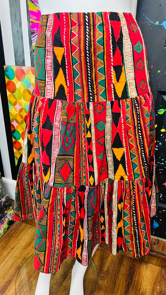 Vintage Tribal Print Skirt (16/18)