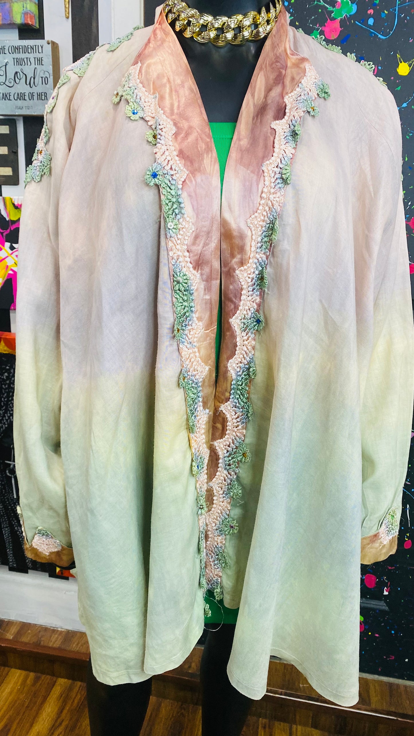 Vintage ‘WaterColor’ Duster (OS)