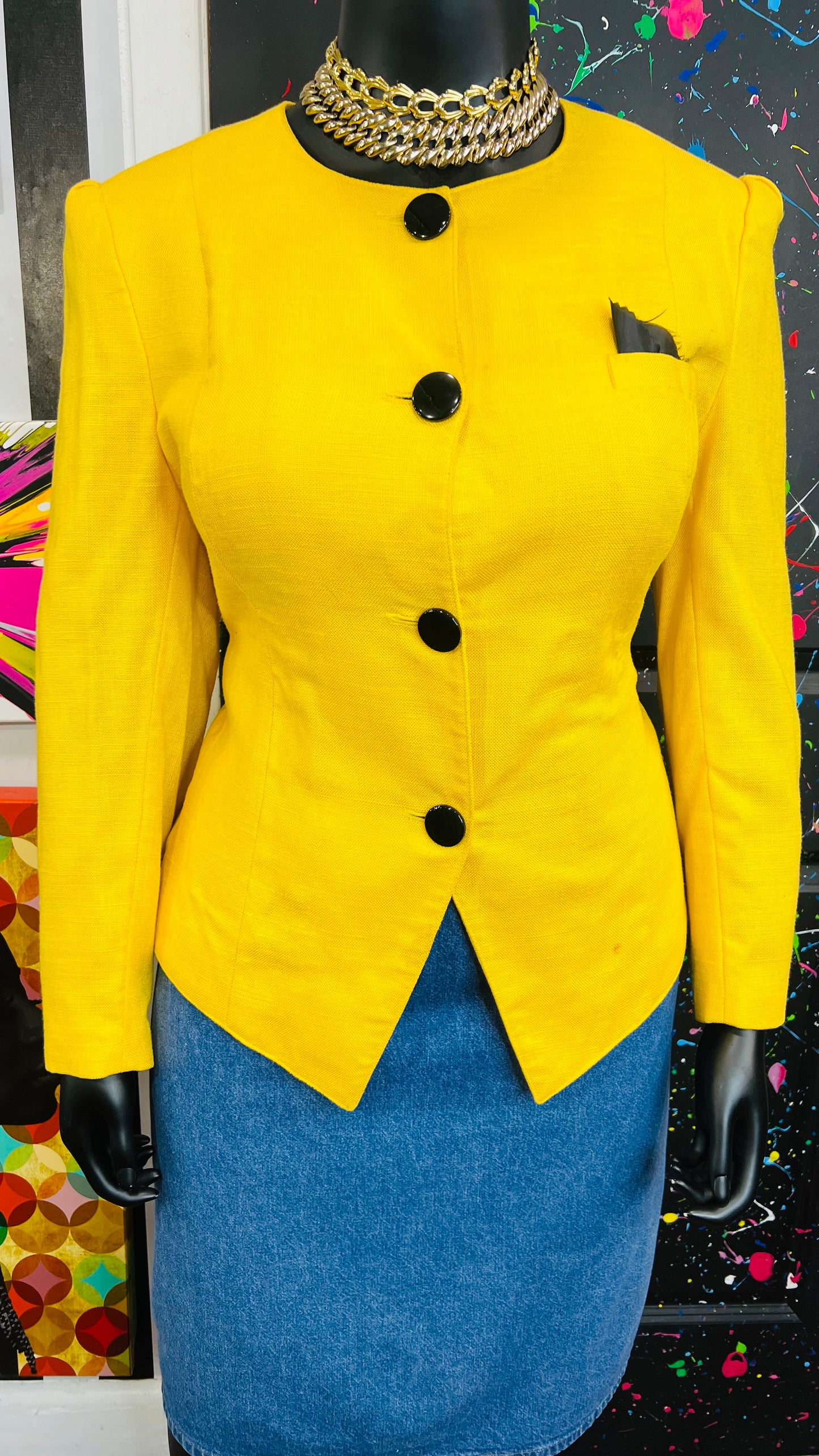 Vintage Yellow Blazer (18)