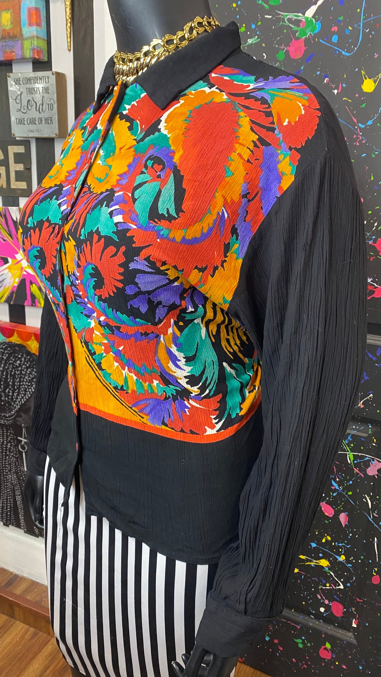 Vintage 90’s Abstract Blouse (20)