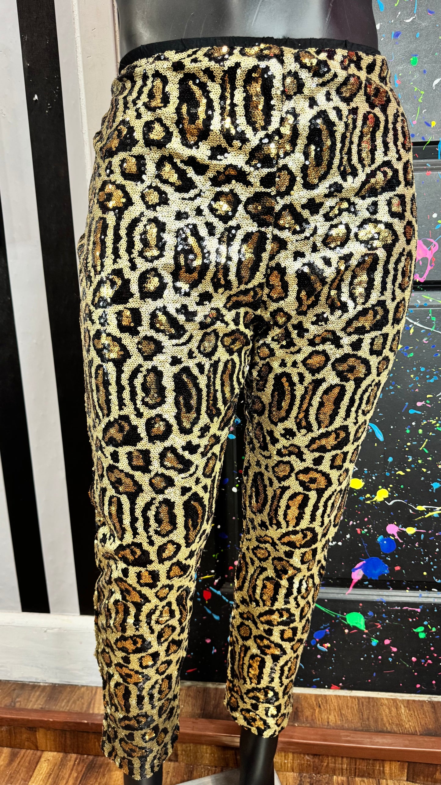Vintage Inspired Leopard Sequin Pants (14)
