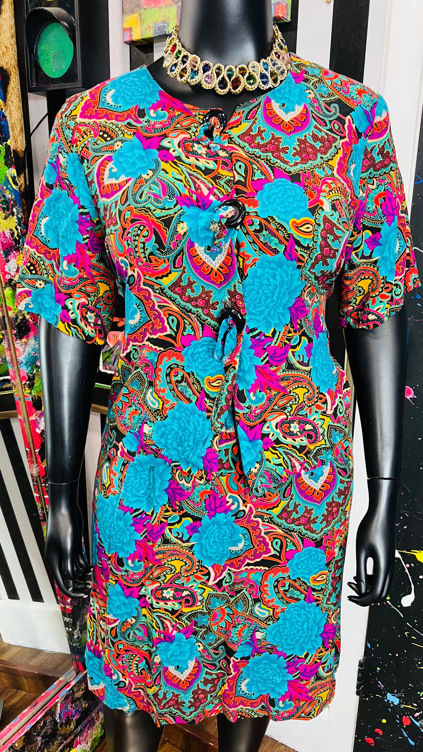 Vintage Chez Rayon Skirt Set (20)