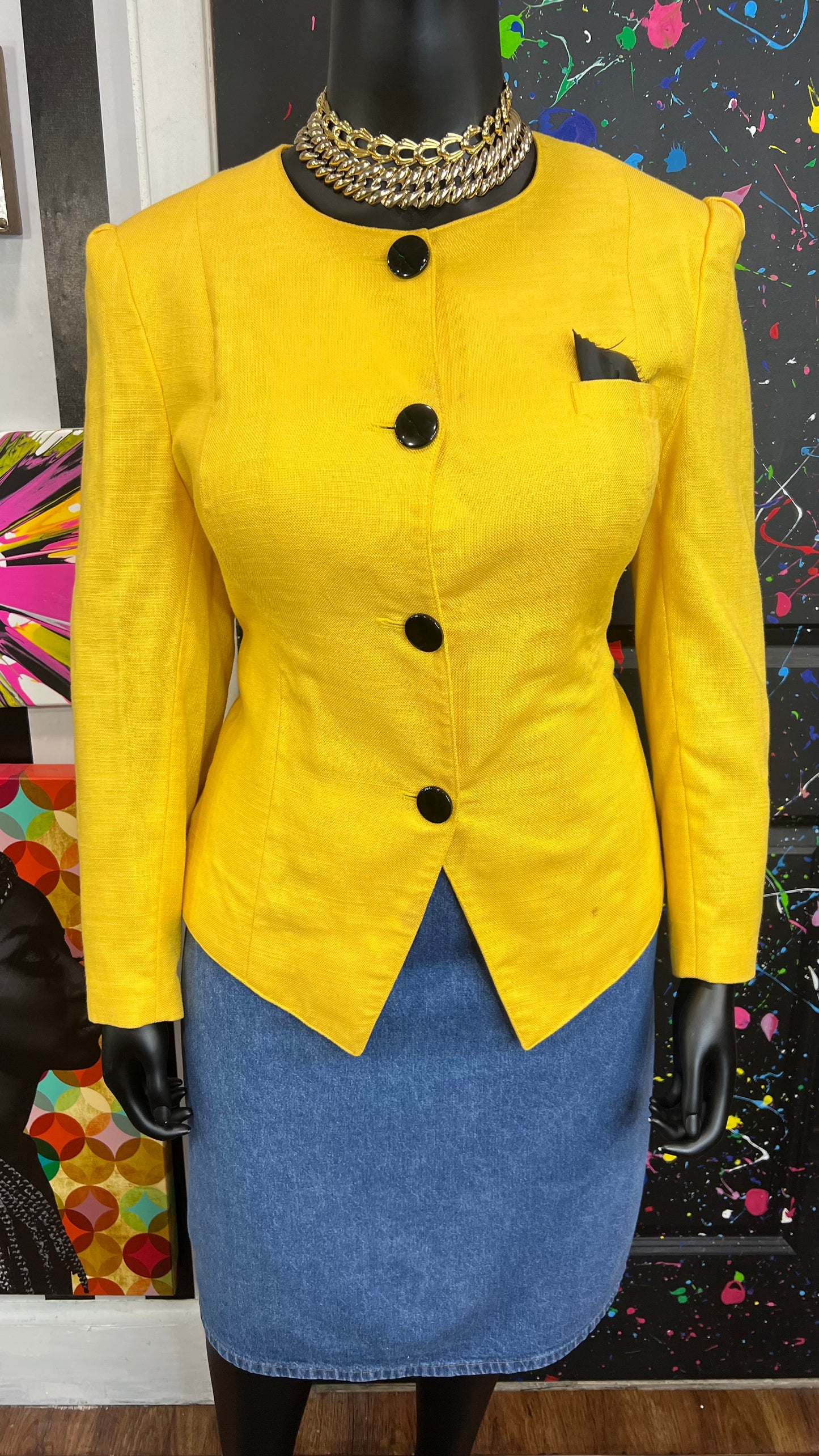 Vintage Yellow Blazer (18)