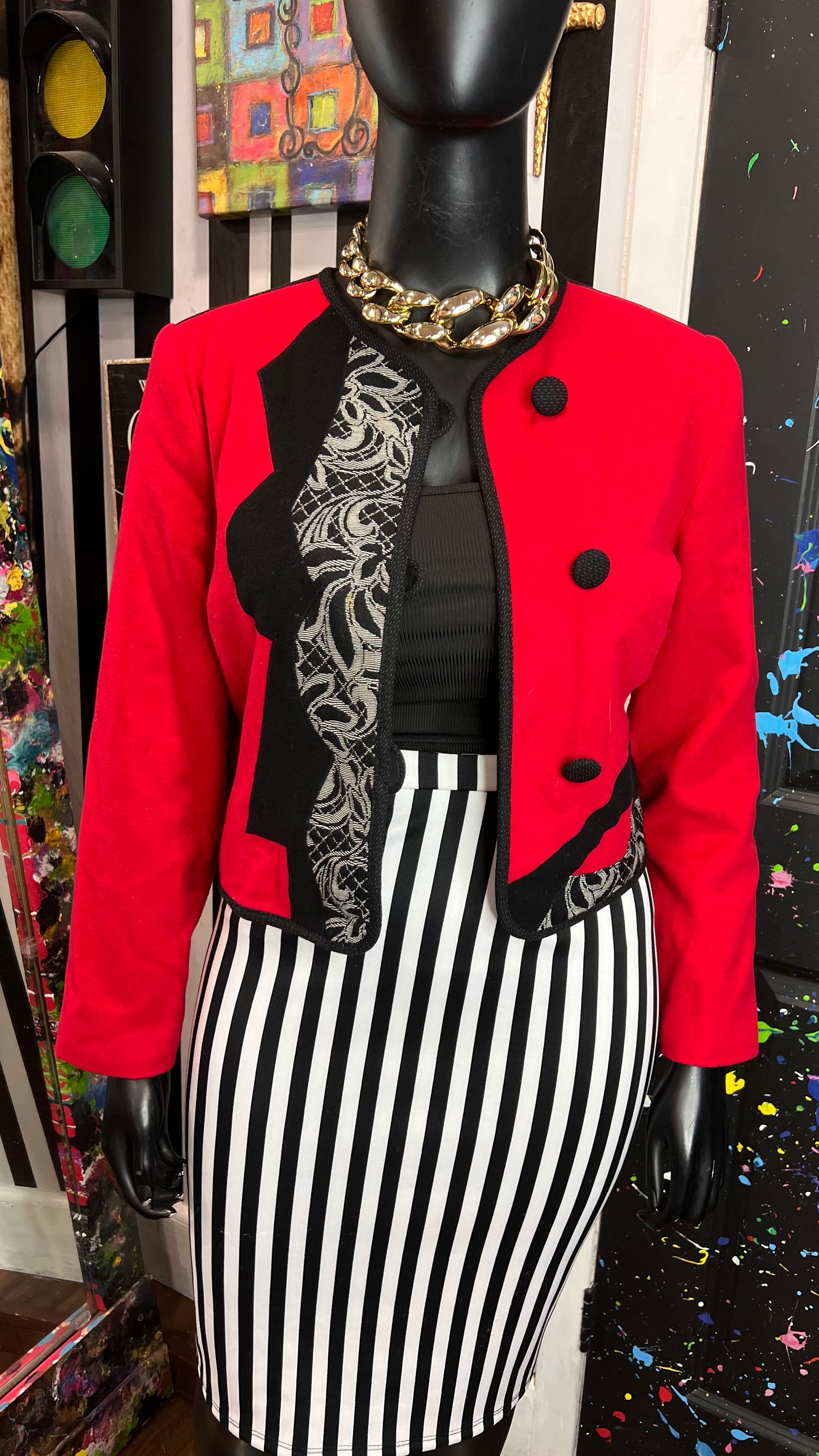 Vintage Canvas Backs Cropped Blazer (12)
