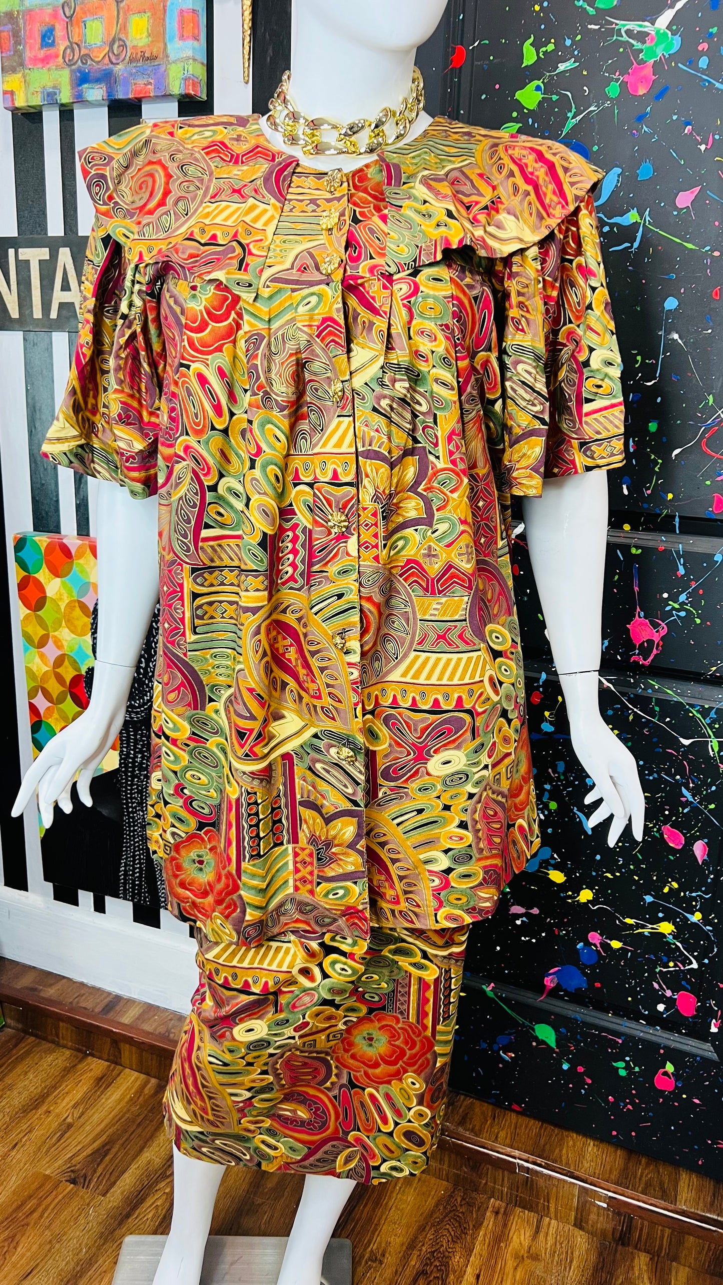 Vintage Traditional African Skirt Set (14/16)