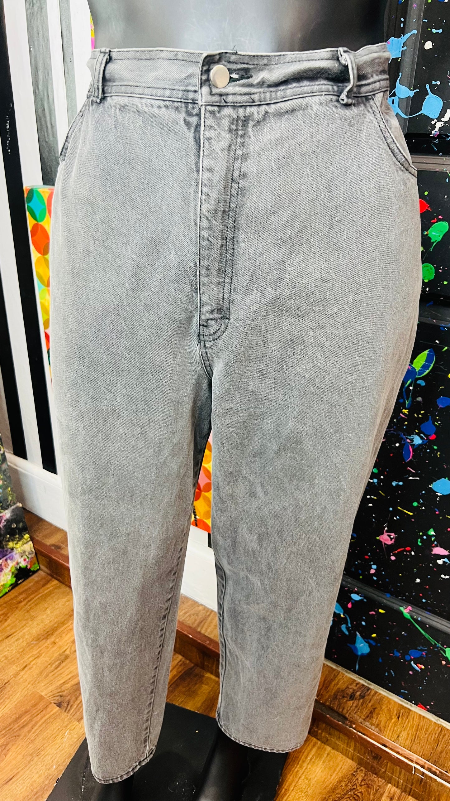 Vintage Ash Gray Denim Jeans (26)