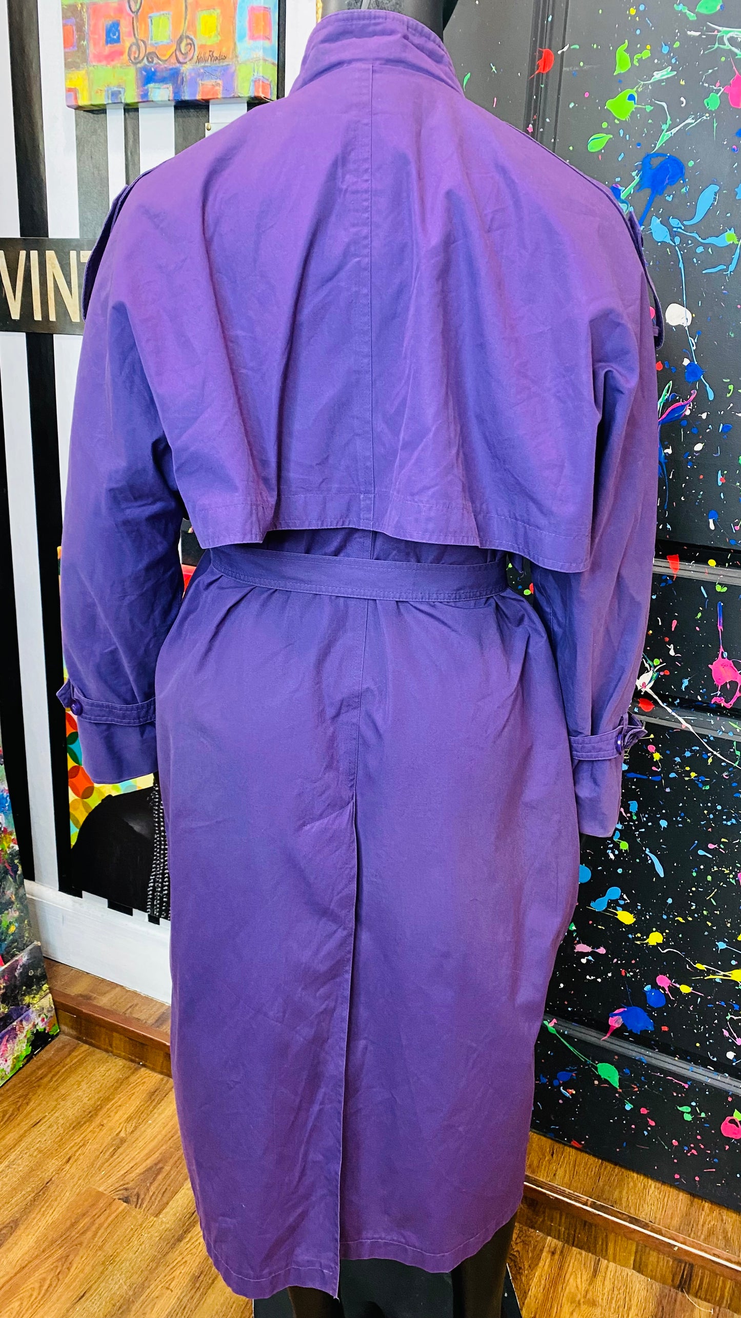 Vintage Purple Trench Coat (16)